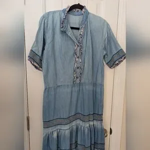 Lapis | Dresses | Lapis Blue Denim Tiered Embroidered Maxi Dress M | Poshmark Lapis | Dresses | Lapis Blue Denim Tiered Embroidered Maxi Dress M | Poshmark